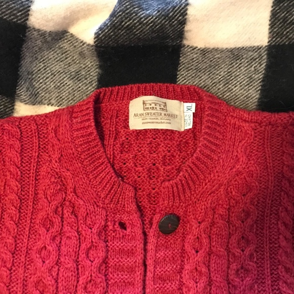 Aran Sweater Market 100% merino wool long length cardigan - Picture 2 of 7